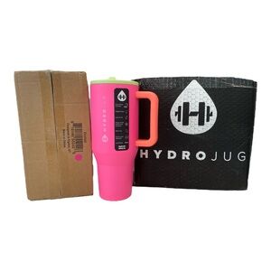 NWT SOLD OUT Color Block Hydrojug Traveler 40oz Tumbler – Orchid. Neon Pink Lime